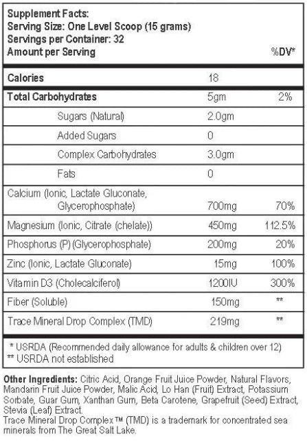 CALCIUM, MAGNESIUM, & ZINC CONCENTRATE